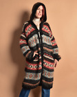Rare Paul Et Duffier vintage Hand knit hooded mohair cardigan large oversized