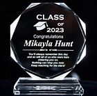 Personalized Crystal Graduation Award, 6 inch, End of Class, Customized Award
