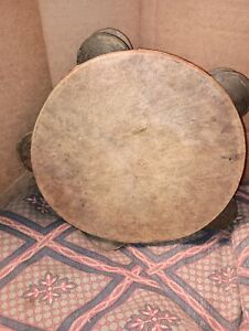 Antique Tambourine Riq, Mother of Pearl Inlay, 9