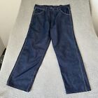 Vintage Montgomery Ward Jeans Mens W 34 L 29 Blue PWR HOUSE 11 1/4 oz Denim 60s