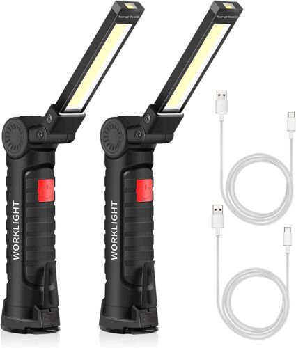 LED Inspection Torch Lamp Rechargeable Magnetic COB Work Lights Work Light USB