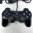 OEM Sony PlayStation 2 DualShock 2 Wired Controller Tested & Working -  Black