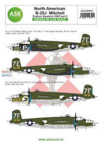 ASKD48042 1:48 ASK/Art Scale Decals - B-25J Mitchell Part 6 - Dogface Squadron