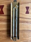 Antique Tycos recording thermometer 9 1/2” tall with brass frame