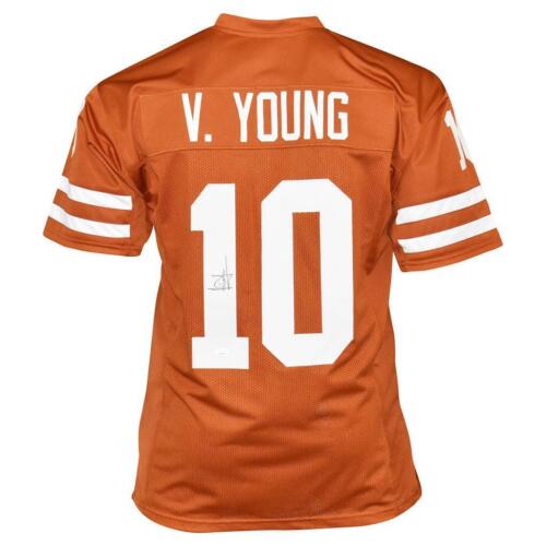 Vince Young Signed Texas College Orange Football Jersey (JSA)