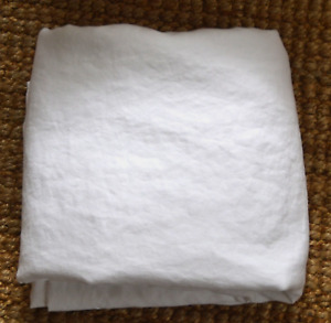 West Elm 100% Linen White QUEEN Duvet Cover Machine Wash