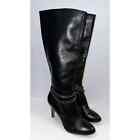 Vince Camuto Leather Stiletto Black Boots Size 8.5