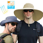 Men Women Wide Brim Sun Hats UPF50+ Waterproof Breathable Bucket Hat for Fishing
