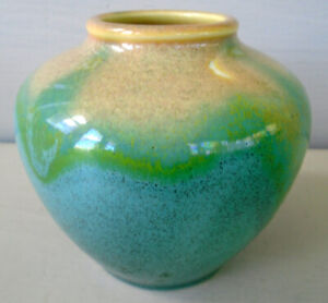 Rookwood Pottery Cabinet Vase No. 6307F, 1932, Blue Green Tan, Great Condition