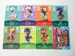Animal Crossing amiibo Cards Ostrich Lot 8 HP Sandy Phoebe Gladys Blanche Card