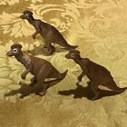 Lot of 3 Corythosaurus Dinosaur Toy Figures Unbranded Made In Hong Kong
