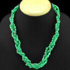 GENUINE AWESOME 234.50 CTS Enhanced EMERALD OVAL BEADS NECKLACE STRAND