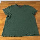 Super Dry Men’s Large Green T-Shirt Embroidered Logo Organic Cotton