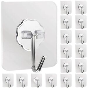 Adhesive Hooks For Hanging Stainless Steel 16 Pack Sticky Wall Hooks 22lbmax R