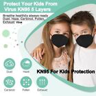 Kid Child Boy Disposable 1-200 Black KN95 Face Mask 5Layer C.E Approval FFP2 95%