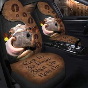 Cow Funny Car Seat Covers, Cow All Over Print Car Seat Covers Decor