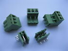 12 pcs 5.08mm Angle 3pin Screw Terminal Block Connector Pluggable Type Green New