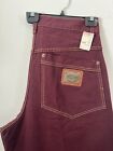 BRAND NEW - NWT NOS  90s Karl Kani Plate Signature Burgundy Tupac Jeans -Size 36