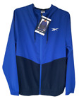 Reebok Men's Colorblock Blue/Navy Full Zip Training Woven Jacket Size S
