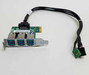 640269-001 HP 3 Port Powered USB 12V PCI Express Low Profile Card with cable