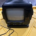 Vintage Portable Black and White TV 5 Inch Screen Radio Tested Model SW-0615