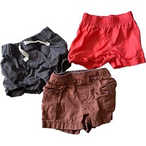 Set of 3 pairs of 3-6 & 6 month shorts baby infant clothes shorts