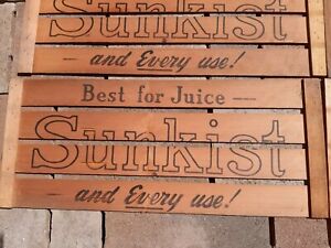 Vintage Wooden Sunkist Orange Crate Side  New Old Stock! Sold by the piece