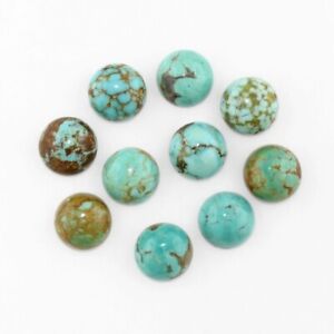 RARE BISBEE TURQUOISE 10 MM ROUND CABOCHON ALL NATURAL SOLD PER STONE F-3971