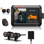 VSYSTO 4'' Screen Motorcycle Dash Camera Dual 1080P WiFi GPS TPMS WDR Waterproof