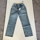 NWT $149 Good American Jeans Size 24x28 Women High-Waist Straight Fit Light Wash