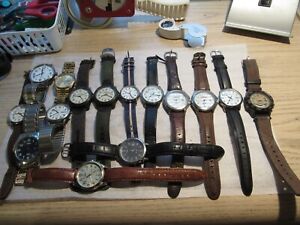 Lot of 15 Men's Timex Quartz watches as-is, Expeditions etc.