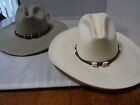 2 Resistol Western Cowboy Hats Wool 24 BUCK sz 7 1/2 81 Natural Straw Sz 7 1/4