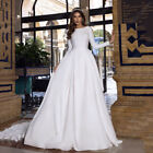 Simple Satin Wedding Dresses Elegant Bride Dress vestidos de novia Custom Made