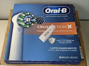Oral-B Cross Action X - Replacement Brush Heads-  10 Count - Sealed