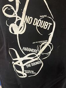 No Doubt Paramore The Sounds Tiger Jam Black Large T-Shirt 2012 AT&T
