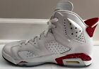 Size 9 - Jordan 6 White and University Red 2022 - Lightly worn