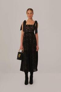 New ListingNWT AUTH FARM RIO Black Velvet Lace Sleeveless Maxi Dress SZ EXTRA LARGE  XL