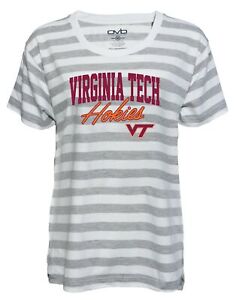 Old Varsity Brand NCAA Virginia Tech Hokies Women's Plus Striped Gameday T-Sh...