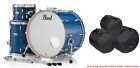 Pearl PMX Professional Maple Sheer Blue Lacquer 22x16_12x8_16x16 Drums +GigBags