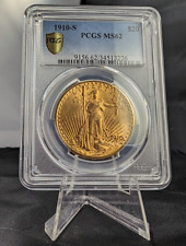 New Listing1910-S Saint-Gaudens Motto🥇Gold Double Eagle Coin $20 PCGS MS62 NO RESERVE AUCT