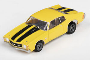 AFX 1971 Chevelle 454 Yellow Mega G+ HO Slot Car - AFX 22050