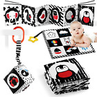 3 Pcs Black and White High Contrast Baby Toys 0-6 Months for Newborn, Babies Sen