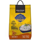 Khazana Ideal for Diabetics Low G.I. Sella Parboiled Basmati Rice 10 lbs