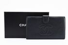 CHANEL [Rank AB] Caviar Skin Long Wallet Purse Leather CC COCO Mark Authentic
