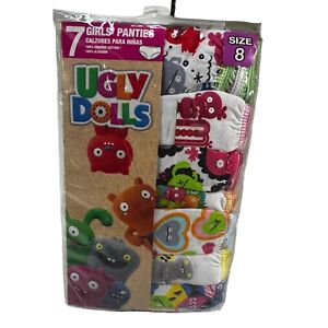 Ugly Dolls Girl's Size 8 Underwear Panty Pack Of 7 Printed Cotton New Open Pack