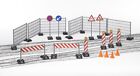Bruder #62007 Construction Set: Railings Site Signs and Pylons  -New-Factory Se