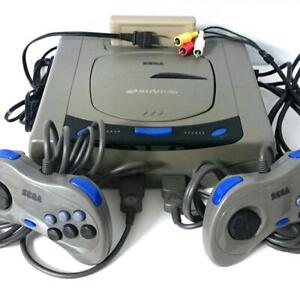 SEGA Saturn Console 2 Controllers HST-3210 Gray NTSC-J Operation Confirmed