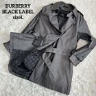 Burberry Black Label Trench Coat Liner 2WAY Nova Check Gray Men Size L Used