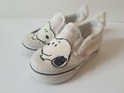 Vans Classic Peanuts Snoopy White Faux Fur Toddler Sneakers Size 4.5