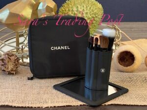 1 Chanel Collection 6 Essential MINI BRUSH Makeup SET w/Mirror+Bag+Pouch +🎁